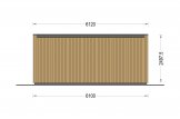 Zahradní domek PREMIUM 24m² (6x4) 44mm + izolace do stěn a podlahy