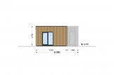 Dřevěná chata Lucia 2 PREMIUM - 50m², 66mm + izolace do stěn a podlahy