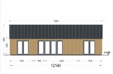 Montovaná chata ADA 50m² (12x4) 66mm + izolace do stěn a podlahy