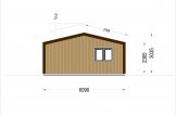 Montovaná chata SELENE 63m² (10x6) 44mm + izolace do stěn a podlahy