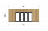 Zahradní domek PREMIUM 18m² (6x3) 44mm + izolace do stěn a podlahy