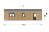 Montovaná chata SELENE 63m² (10x6) 44mm + izolace do stěn a podlahy