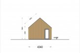 Montovaná chata ADA 50m² (12x4) 66mm + izolace do stěn a podlahy
