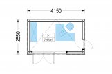 Zahradní domek PREMIUM 10m²(4,1x2,4) 44mm + izolace do stěn a podlahy