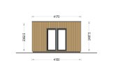 Zahradní domek PREMIUM 28m² (7x4) 44mm + izolace do stěn a podlahy