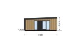 Montovaná chata CARLA 75m² (6,6x11,3) 66mm + izolace do stěn a podlahy