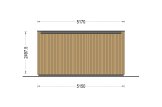 Zahradní domek PREMIUM 15m² (5x3) 44mm + izolace do stěn a podlahy