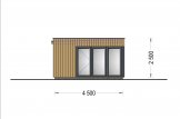 Dřevěná chata PREMIUM 30m² (6,5x4,5) 44mm + izolace do stěn a podlahy