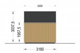 Zahradní domek TONIA 15 m² (5x3) 34 mm + obklad