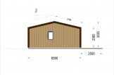 Montovaná chata NICOLE 78m² (12.6x6) 44mm + izolace do stěn a podlahy