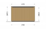 Zahradní domek PREMIUM 10m²(4,1x2,4) 44mm + izolace do stěn a podlahy
