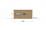 Dřevěná chata Lucia 1 PREMIUM - 40m², 66mm + izolace do stěn a podlahy