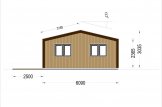 Montovaná chata NICOLE 78m² (12.6x6) 44mm + izolace do stěn a podlahy