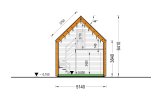 Montovaná chata ALINA PREMIUM 35m² (7x5) 66mm + izolace do stěn a podlahy