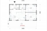 Montovaná chata SELENE 63m² (10x6) 44mm + izolace do stěn a podlahy