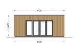 Zahradní domek PREMIUM 18m² (6x3) 44mm + izolace do stěn a podlahy
