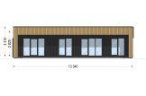 Montovaná chata KAYA 3 91m² (13x7) 66mm + izolace do stěn a podlahy