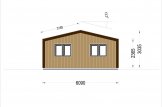Montovaná chata SELENE 63m² (10x6) 44mm + izolace do stěn a podlahy