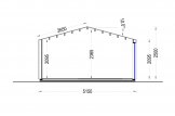 Zahradní domek PIA 20 m² (5x4) 34 mm + obklad