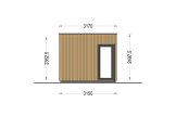 Zahradní domek PREMIUM 15m² (5x3) 44mm + izolace do stěn a podlahy