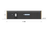 Dřevěná chata Lucia 2 PREMIUM - 50m², 66mm + izolace do stěn a podlahy + PVC okna a dveře s izolačním trojsklem