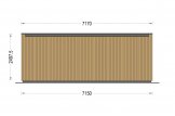 Zahradní domek PREMIUM 28m² (7x4) 44mm + izolace do stěn a podlahy