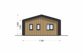 Dřevěný rodinný dům ROBERTA PREMIUM 110m² 66mm + izolace do stěn a podlahy