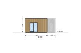 Dřevěná chata Lucia 2 PREMIUM - 50m², 66mm + izolace do stěn a podlahy + PVC okna a dveře s izolačním trojsklem