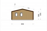 Dřevěná chata ANGELA 50m² (8.2x6) 44mm + izolace do stěn a podlahy
