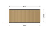 Zahradní domek PREMIUM 24m² (6x4) 44mm + izolace do stěn a podlahy