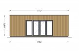 Zahradní domek PREMIUM 28m² (7x4) 44mm + izolace do stěn a podlahy
