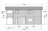 Montovaný dům TOULOUSE 100m² (11x6) 44+44mm + izolace do stěn a podlahy