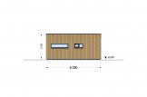 Dřevěná chata Lucia 2 PREMIUM - 50m², 66mm + izolace do stěn a podlahy