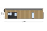 Montovaná chata KAYA 3 91m² (13x7) 66mm + izolace do stěn a podlahy