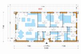 Dřevěný rodinný dům ROBERTA PREMIUM 110m² 66mm + izolace do stěn a podlahy