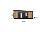 Montovaná chata CARLA 75m² (6,6x11,3) 66mm + izolace do stěn a podlahy