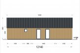 Montovaná chata ADA 50m² (12x4) 66mm + izolace do stěn a podlahy
