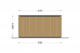Zahradní domek PREMIUM 15m² (5x3) 44mm + izolace do stěn a podlahy
