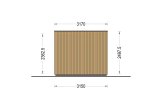 Zahradní domek PREMIUM 18m² (6x3) 44mm + izolace do stěn a podlahy