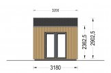 Zahradní domek TONIA 12 m² (4x3) 34 mm + obklad