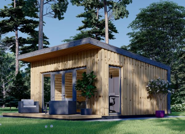 Zahradní domek EVELIN 20 m² (5x4) 34 mm + obklad