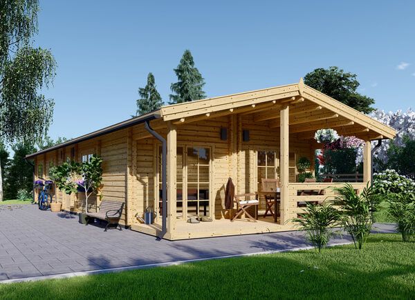 Dřevěný bungalov AVON 90m² (6x15) 66mm