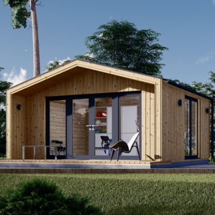 Zahradní domek PIA 20 m² (5x4) 34 mm + obklad