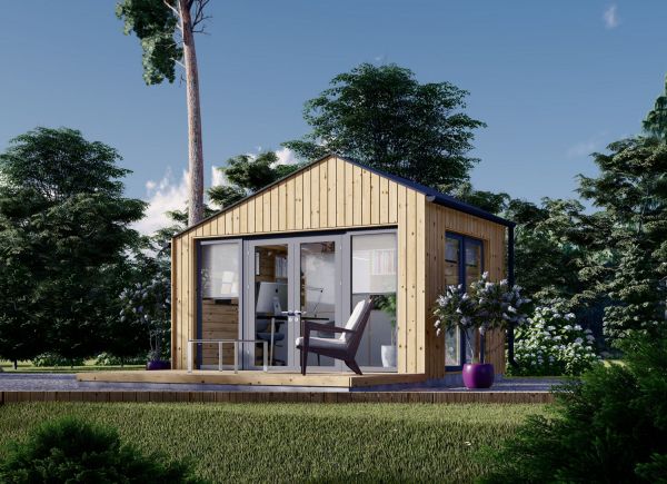 Zahradní domek TONIA 12 m² (4x3) 34 mm + obklad