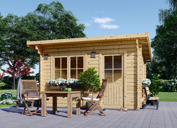Zahradní domek DREUX s plochou střechou 20m²(5x4) 44mm