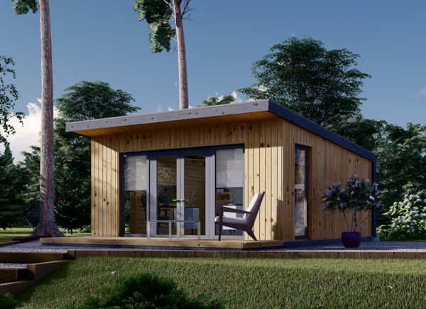 Zahradní domek EVELIN 25 m² (5x5) 34 mm + obklad