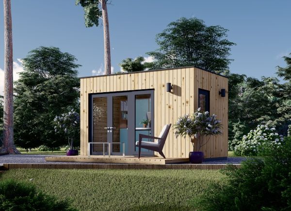 Zahradní domek PREMIUM 10m²(4,1x2,4) 44mm + izolace do stěn a podlahy