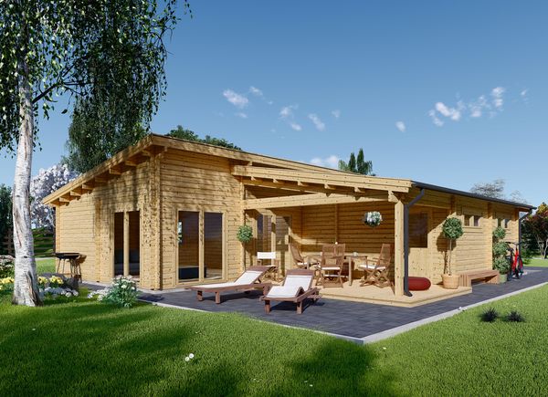 Montovaná chata BERTA 105m² (13x11) 66mm