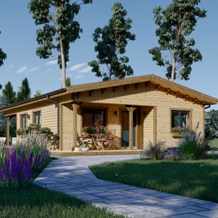 Montovaný rodinný dům LINDA PREMIUM 79m² 66mm + izolace do stěn a podlahy