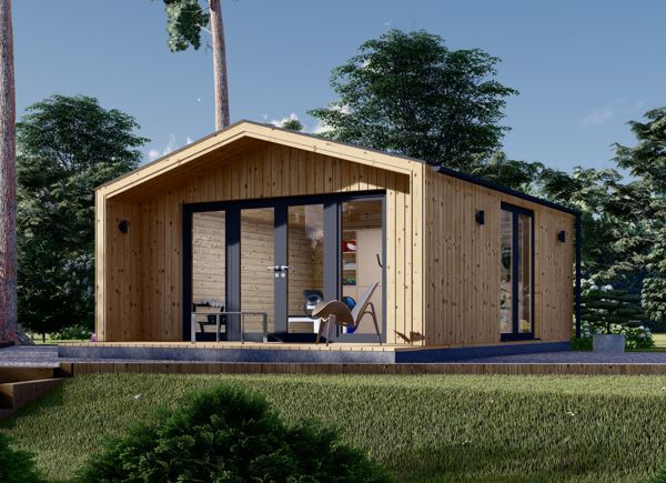 Zahradní domek PIA 25 m² (5x5) 34 mm + obklad